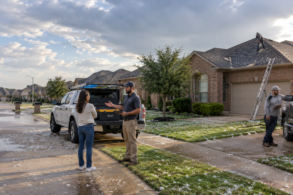 storm chaser roofing contractors Denton TX
