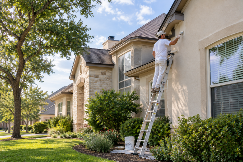 best time to paint a house exterior in Texas