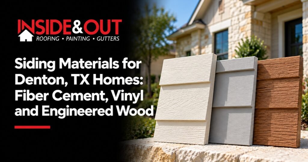 Inside & Out Roofing guide: Siding Materials for Denton, TX Homes: Fiber Cement, Vinyl and Engineered Wood