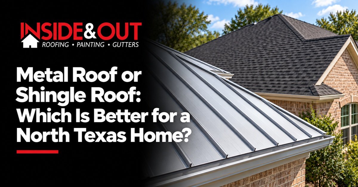 Inside & Out Roofing guide: Metal Roof or Shingle Roof: Which Is Better for a North Texas Home?