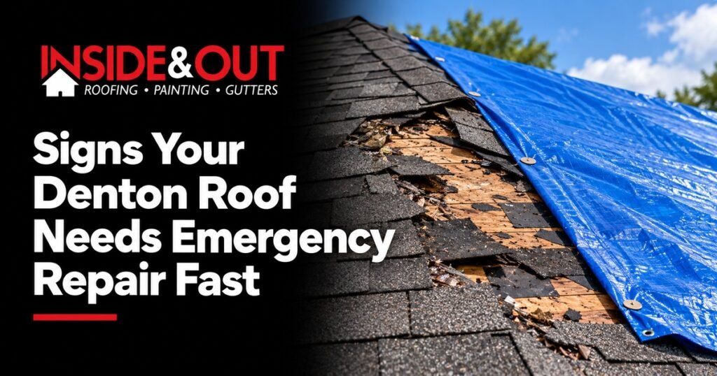 Inside & Out Roofing guide: Signs Your Denton Roof Needs Emergency Repair Fast
