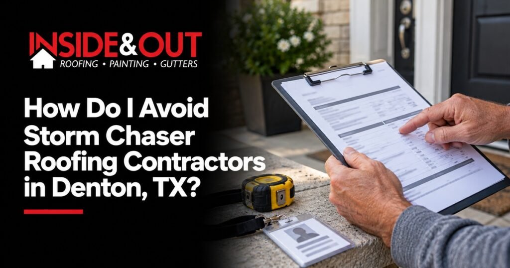 Inside & Out Roofing guide: How Do I Avoid Storm Chaser Roofing Contractors in Denton, TX?