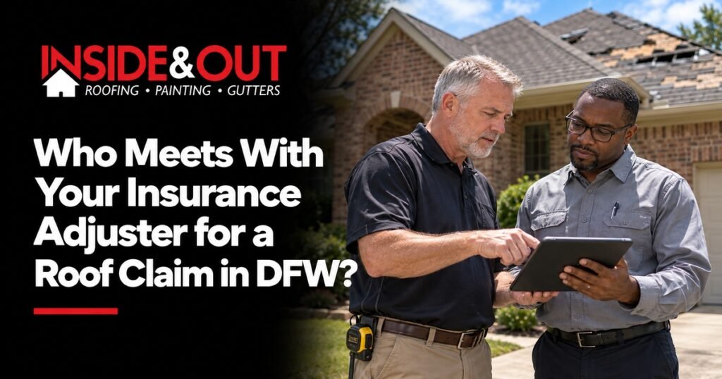 Inside & Out Roofing guide: Who Meets With Your Insurance Adjuster for a Roof Claim in DFW?